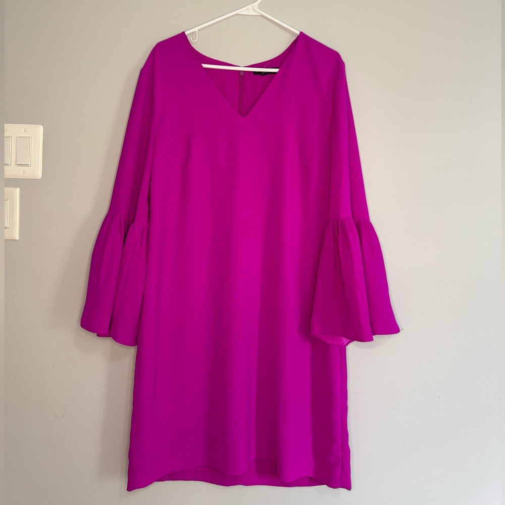 Banana Republic Magenta Long Sleeve Dress